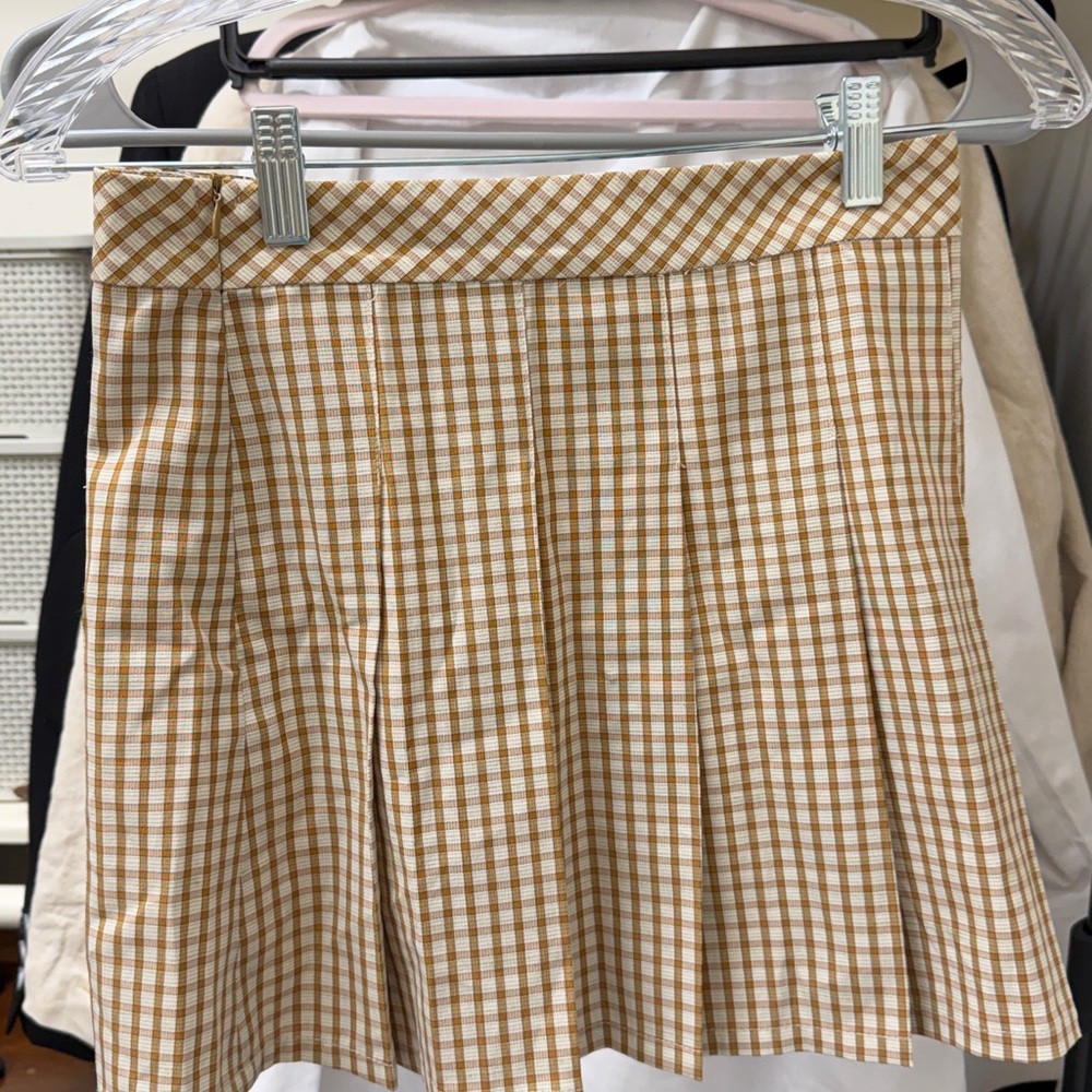 Elodie Mini Skirt in Plaid Print